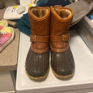 Ll bean duck boots with lamb shearling interior